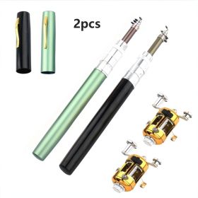2 Set Pocket-Sized Pen Style Fishing Rod - Compact, Portable, and Ultra-Lightweight for Ice Raft, Bridge