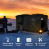 5-8 Person Pop-up Ice Fishing Shelter, Portable Ice Fishing Tent, Black