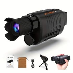 Professional Night Vision Monocular - 1000m Long-Range Infrared with 32GB Storage, Includes Tripod & Carrying Bag for Outdoor Adventures (Model: GTM-N1)