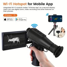 GTGUARD AI15 Thermal Imaging Monocular - 384×288 HD AMOLED Display with 8X Zoom & WiFi Streaming for Hunting/Surveillance (Model: AI-15)